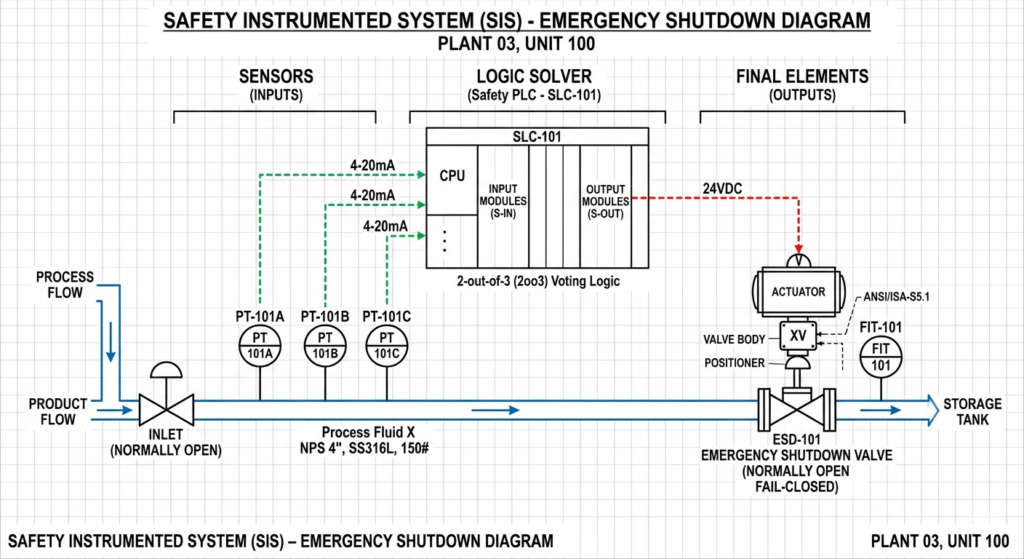 Diagram of Safety Instrumented System (SIS)