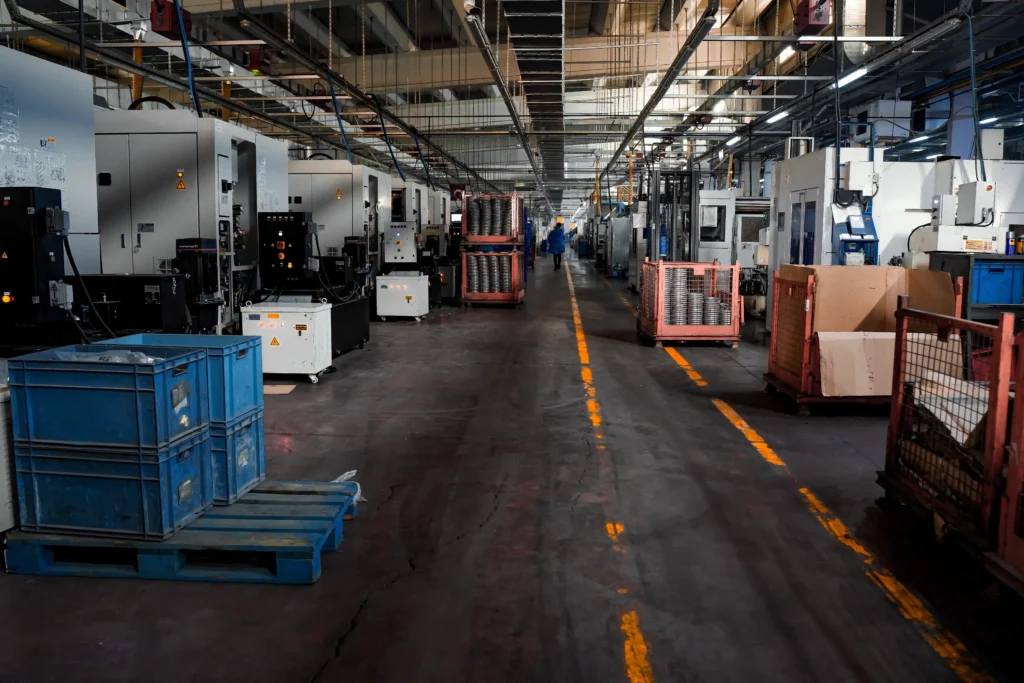 Advanced industrial manufacturing facility with automated production equipment