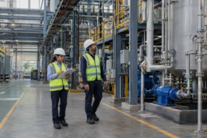 Factory regulatory compliance inspection in an Indian manufacturing facility