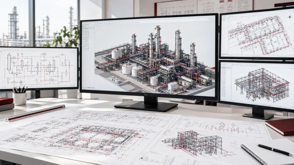 Integrated process plant engineering disciplines