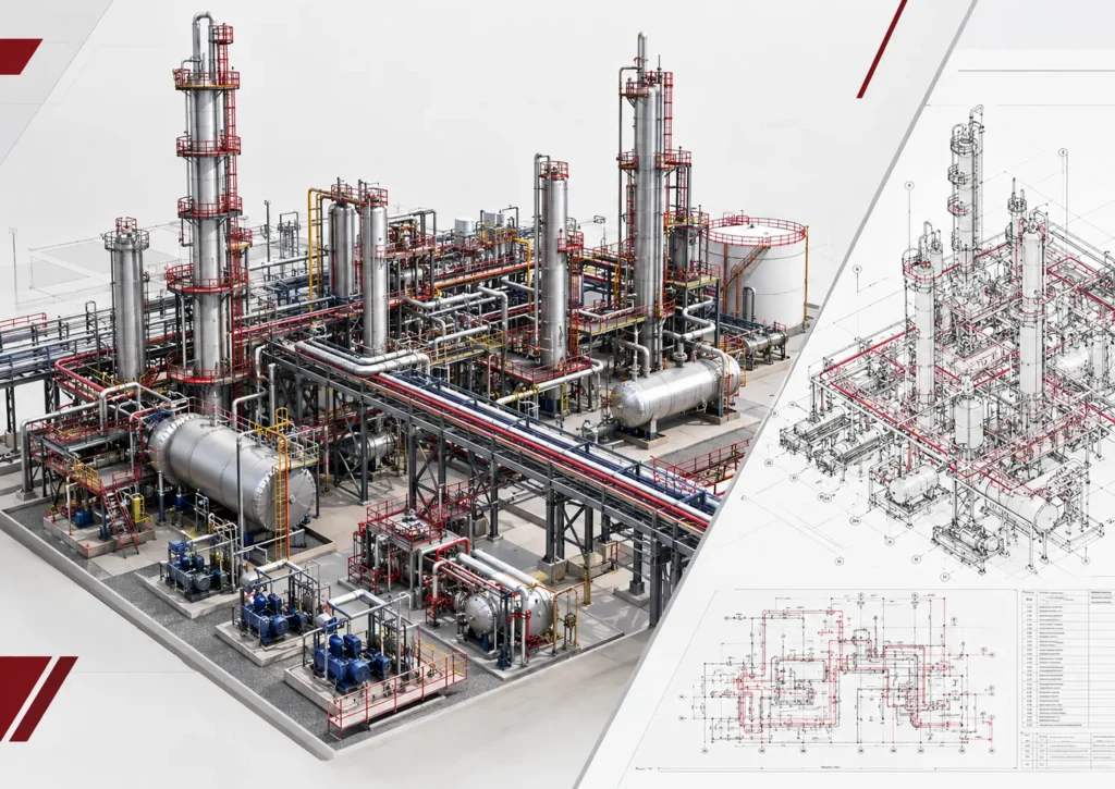 Process plant piping layout and engineering design